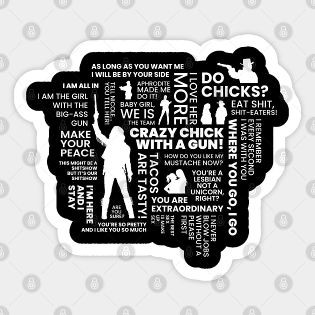 Wynonna Earp Quotes Word Cloud Sticker by viking_elf